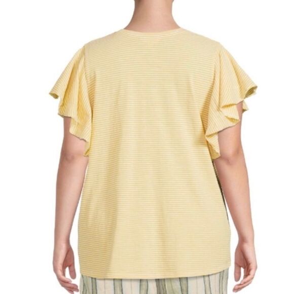 WOMENS Plus Size Flutter Sleeve Knit Top T-Shirt Blouses 2-Pack Size XXL - Picture 13 of 14